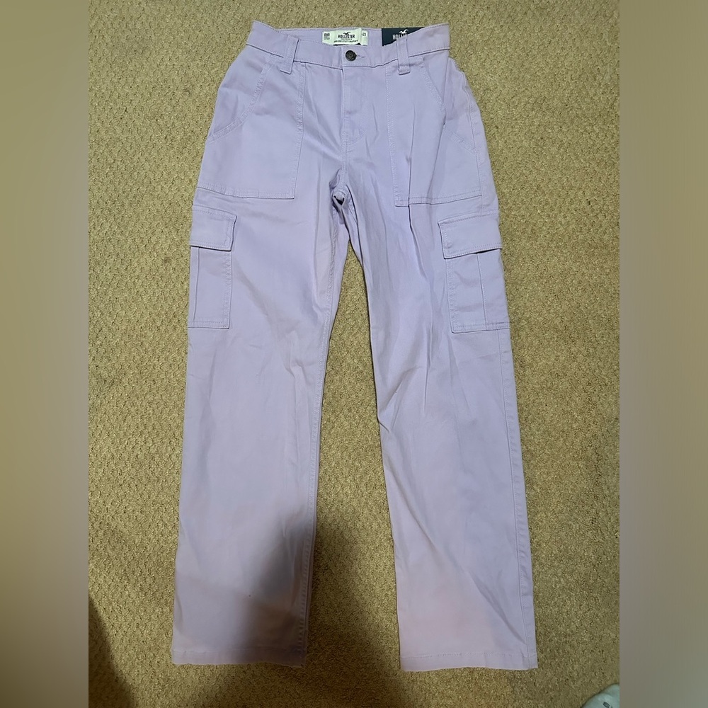 Brand new super cute lavender cargo pants from Hollister